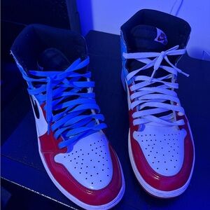 Nike High-Top Sneakers Red, White, and Blue